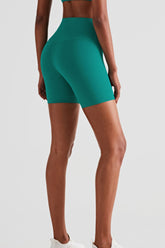 High-Rise Elastic WaistbBiker Shorts
